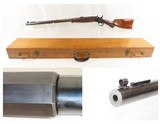 Cased REMINGTON ARMS CO. .45-70 Caliber Centerfire ROLLING BLOCK Rifle C&RWith HARDWOOD CASE and .45-70 CASINGS - 3 of 19