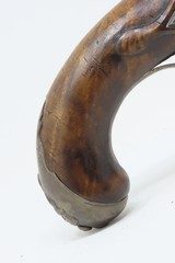 SILVER, Masked LAZARO LAZARINO Antique ITALIAN .60 Caliber FLINTLOCK Pistol With a Carved Stock and Grotesque Pommel Cap - 3 of 17