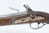 SILVER, Masked LAZARO LAZARINO Antique ITALIAN .60 Caliber FLINTLOCK Pistol With a Carved Stock and Grotesque Pommel Cap - 16 of 17