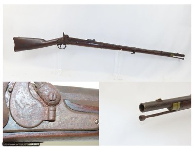 Scarce CIVIL WAR Antique U.S. HARPERS FERRY ARSENAL Model 1855 Rifle-MUSKET
Early 1857 mfr. Maynard Tape Primed Musket
