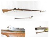 CIVIL WAR Era Antique Pattern 1853 ENFIELD British Percussion Rifle-MusketCirca 1861 with SOCKET BAYONET & SCABBARD - 1 of 17