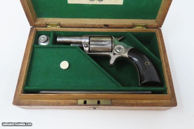 1884 CASED Antique COLT “NEW HOUSE” Model .38 Caliber SPUR TRIGGER Revolver Etched Panel LONDON RETAILER MARKED Watson & Hancock - Image 3 of 21