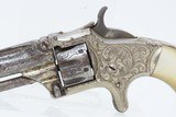 FACTORY ENGRAVED Antique SMITH & WESSON No. 1 3rd Issue .22 Short REVOLVERNickel Finish, Solid Mother of Pearl Grips - 4 of 16