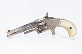 FACTORY ENGRAVED Antique SMITH & WESSON No. 1 3rd Issue .22 Short REVOLVERNickel Finish, Solid Mother of Pearl Grips - 2 of 16