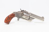 SERIAL NUMBER 16 Antique SMITH & WESSON .38 S&W Single Action Revolver 1877Brindle S&W Trademarked Grips with Nickel Finish - 13 of 16