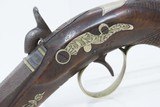 ENGRAVED Antique ANDREW WURFFLEIN “Philadelphia Deringer” Percussion Pistol With GLASS TOPPED WOODEN Display Case - 19 of 20