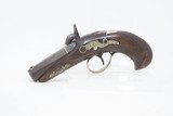 ENGRAVED Antique ANDREW WURFFLEIN “Philadelphia Deringer” Percussion Pistol With GLASS TOPPED WOODEN Display Case - 17 of 20