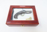 ENGRAVED Antique ANDREW WURFFLEIN “Philadelphia Deringer” Percussion Pistol With GLASS TOPPED WOODEN Display Case - 4 of 20