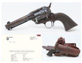 1906 HOUSTON, TEXAS Lettered COLT SAA COLT .45 C&R Revolver Peacemaker 1873 SINGLE ACTION ARMY “6-Shooter” with HOLSTER RIG - 1 of 24