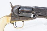 FACTORY ENGRAVED CIVIL WAR Antique COLT Model 1851 NAVY Percussion Revolver 75% FLORAL SCROLL Engraving & Factory PUNCH DOTS - 17 of 21