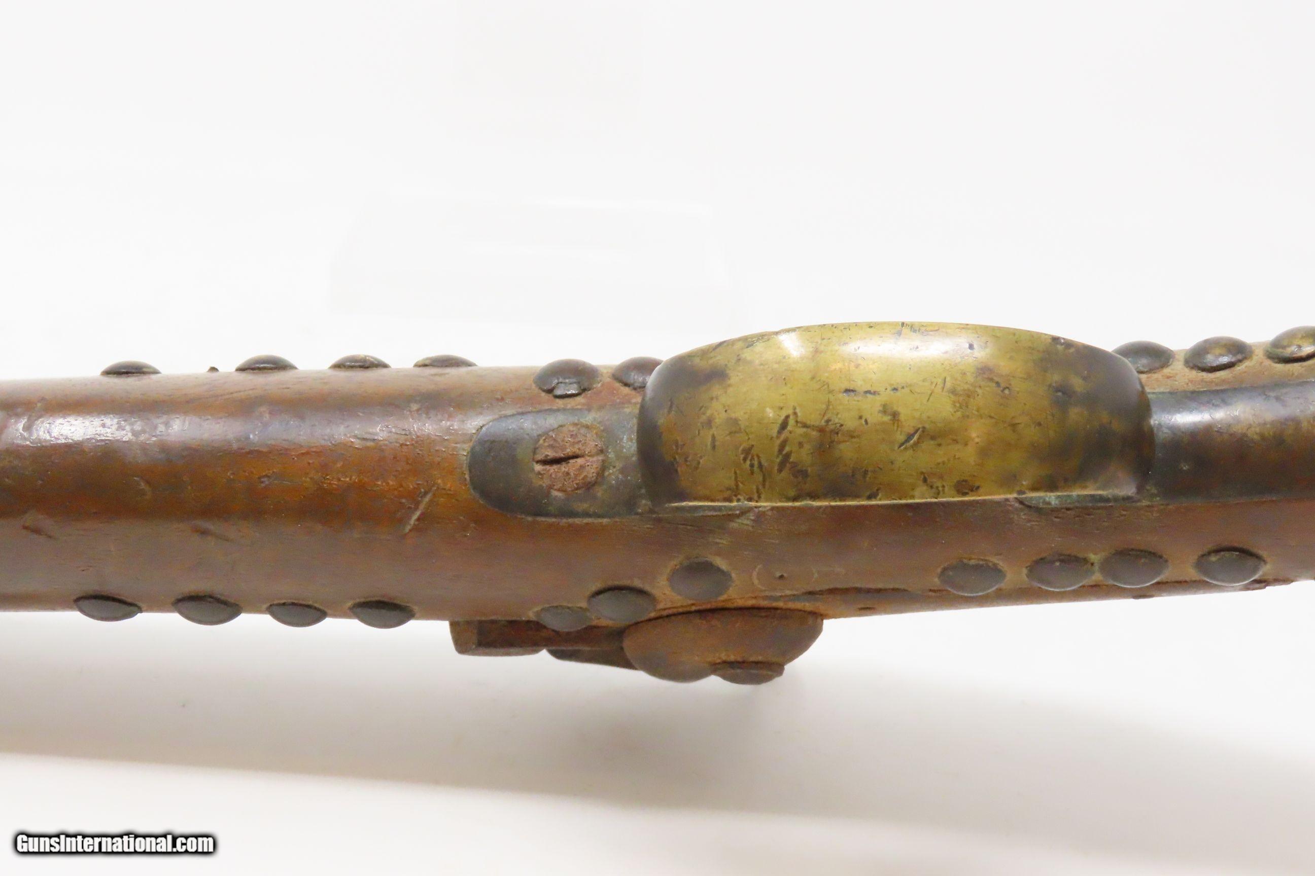 NATIVE AMERICAN Trade Type Pistol British Proofed P1853 BRASS TACK DECORATED English Percussion