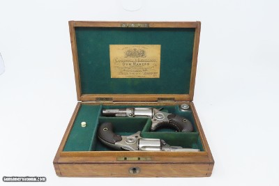 CASED PAIR /London Retailer Marked Antique COLT NEW LINE .32 Cal. Revolvers ETCHED PANEL Potent Conceal & Carry Guns - Image 2 of 25