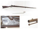 CIVIL WAR Antique U.S. TRENTON, NEW JERSEY Contract Model 1861 Rifle-Musket TRENTON LOCOMOTIVE & MACHINE Co. Rifle w/BAYONET - 1 of 21