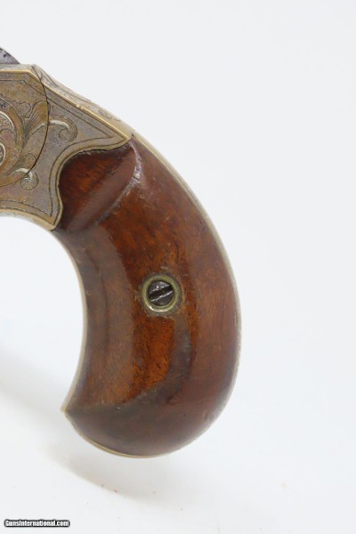 CASED & ENGRAVED Antique COLT CLOVERLEAF .41 Cal. RF SPUR TRIGGER RevolverFIRST YEAR “Jim Fisk” Model Made in 1871 - Image 6 of 19