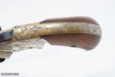 CASED & ENGRAVED Antique COLT CLOVERLEAF .41 Cal. RF SPUR TRIGGER RevolverFIRST YEAR “Jim Fisk” Model Made in 1871 - Image 9 of 19