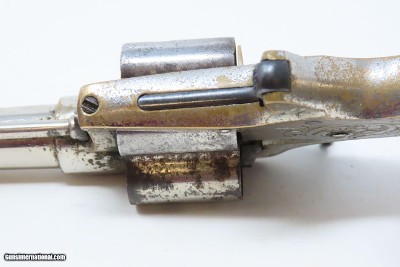 CASED & ENGRAVED Antique COLT CLOVERLEAF .41 Cal. RF SPUR TRIGGER RevolverFIRST YEAR “Jim Fisk” Model Made in 1871 - Image 14 of 19