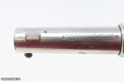 CASED & ENGRAVED Antique COLT CLOVERLEAF .41 Cal. RF SPUR TRIGGER RevolverFIRST YEAR “Jim Fisk” Model Made in 1871 - Image 11 of 19