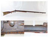 S. Fry__ Antique 19th CENTURY Half-Stock .40 Percussion American LONG RIFLE Kentucky Style HUNTING/HOMESTEAD Long Rifle - 1 of 18