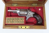 CASED Antique LONDON RETAILER Marked COLT NEW LINE .32 Caliber CF RevolverEnglish ETCHED PANEL Potent Conceal & Carry Gun - 3 of 22