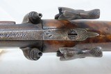 ENGRAVED Antique Italian MICHELONI Superposed .54 Caliber PERCUSSION Pistol BRESCIA Manufactured Mid-1800s OVER/UNDER Pistol - 20 of 20