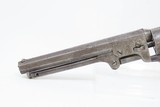 ENGRAVED Antique CIVIL WAR COLT Model 1849 POCKET .31 Caliber PER. Revolver Handy WILD WEST SIX-SHOOTER Made In 1861 w/HOLSTER - 7 of 22