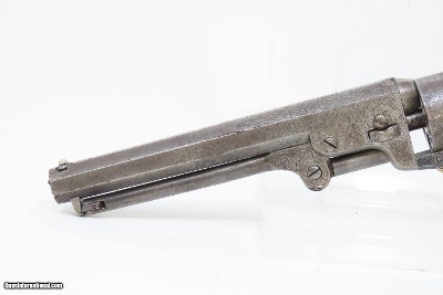 ENGRAVED Antique CIVIL WAR COLT Model 1849 POCKET .31 Caliber PER. Revolver Handy WILD WEST SIX-SHOOTER Made In 1861 w/HOLSTER - Image 7 of 22