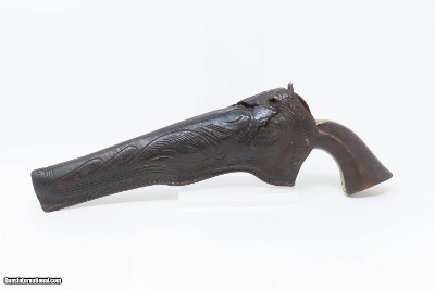 ENGRAVED Antique CIVIL WAR COLT Model 1849 POCKET .31 Caliber PER. Revolver Handy WILD WEST SIX-SHOOTER Made In 1861 w/HOLSTER - Image 2 of 22