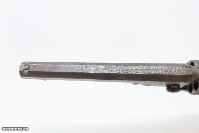ENGRAVED Antique CIVIL WAR COLT Model 1849 POCKET .31 Caliber PER. Revolver Handy WILD WEST SIX-SHOOTER Made In 1861 w/HOLSTER - Image 12 of 22