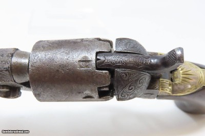 ENGRAVED Antique CIVIL WAR COLT Model 1849 POCKET .31 Caliber PER. Revolver Handy WILD WEST SIX-SHOOTER Made In 1861 w/HOLSTER - Image 10 of 22