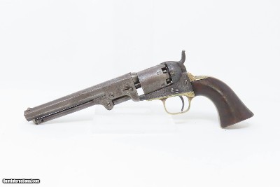 ENGRAVED Antique CIVIL WAR COLT Model 1849 POCKET .31 Caliber PER. Revolver Handy WILD WEST SIX-SHOOTER Made In 1861 w/HOLSTER - Image 4 of 22