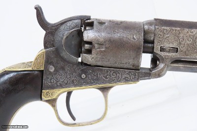 ENGRAVED Antique CIVIL WAR COLT Model 1849 POCKET .31 Caliber PER. Revolver Handy WILD WEST SIX-SHOOTER Made In 1861 w/HOLSTER - Image 21 of 22