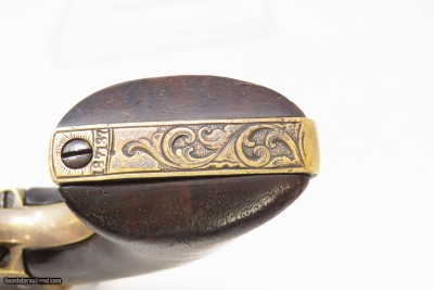 ENGRAVED Antique CIVIL WAR COLT Model 1849 POCKET .31 Caliber PER. Revolver Handy WILD WEST SIX-SHOOTER Made In 1861 w/HOLSTER - Image 16 of 22