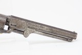 ENGRAVED Antique CIVIL WAR COLT Model 1849 POCKET .31 Caliber PER. Revolver Handy WILD WEST SIX-SHOOTER Made In 1861 w/HOLSTER - 22 of 22