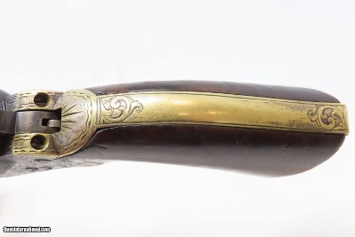 ENGRAVED Antique CIVIL WAR COLT Model 1849 POCKET .31 Caliber PER. Revolver Handy WILD WEST SIX-SHOOTER Made In 1861 w/HOLSTER - Image 9 of 22