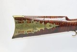 PHILADELPHIA Antique ANDREW WURFFLEIN Long Rifle .67 Caliber Striped Maple
With Engravings & Large Brass Patchbox - 3 of 20