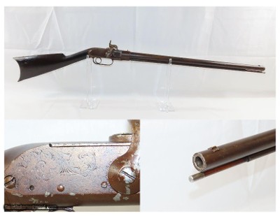 Antique Engraved JENNINGS .54 Caliber Single Shot Rifle Breechloading Henry Serial Number “224” and Manufactured circa 1851; RARE