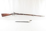 Antique HARPERS FERRY U.S. Model 1842 SMOOTHBORE .69 Cal. Percussion MUSKET CIVIL WAR Musket Made in 1855 w/BAYONET & SCABBARD - 2 of 23