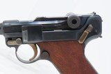NICE Blank Chamber DWM German LUGER P.08 7.65mm Semi-Automatic PISTOL C&RCOMMERCIAL Luger with LEATHER HOLSTER - 6 of 21