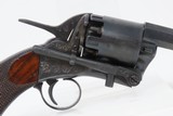 RARE Engraved Antique WEBLEY Patent LONGSPUR Five Shot PERCUSSION Revolver
English SECOND MODEL Single Action .42 Caliber - 19 of 20