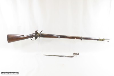 FRENCH Model 1822 Original FLINTLOCK .69 Caliber Military MUSKET AntiqueFrench Army Smoothbore Musket w/BAYONET - Image 2 of 18