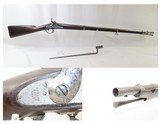 Antique SPRINGFIELD ARMORY Model 1842 Percussion .69 Cal. CIVIL WAR MusketMexican-American Musket w/SOCKET BAYONET - 1 of 22