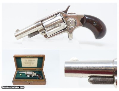 CASED Antique BRITISH Proofed COLT NEW LINE .38 Cal. ETCHED PANEL Revolver
FINE British Conceal & Carry SELF DEFENSE Gun
