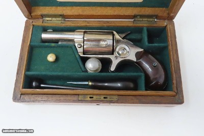 CASED Antique BRITISH Proofed COLT NEW LINE .38 Cal. ETCHED PANEL RevolverFINE British Conceal & Carry SELF DEFENSE Gun - Image 3 of 21