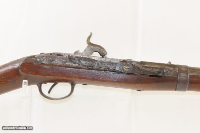RARE .52 Cal. Antique US SIMEON NORTH M1843 HALL Breech Loading SR CARBINE1 of 10,500 Contracted with SCARCE .52 RIFLED BORE - Image 12 of 18