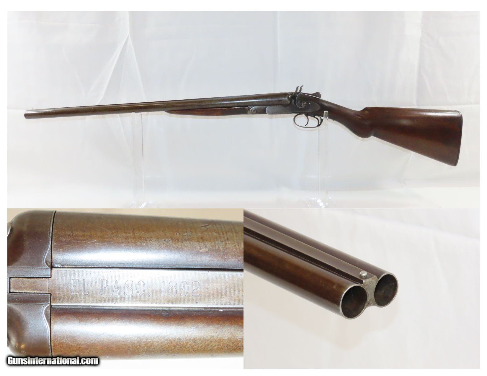 LC SMITH Antique SIDE LOCK Double Barrel 12 GAUGE SHOTGUN Stage Coach