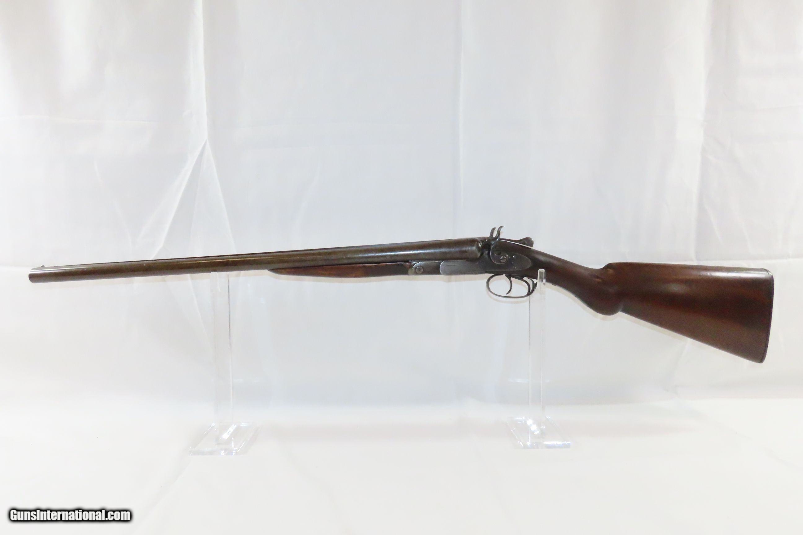 LC SMITH Antique SIDE LOCK Double Barrel 12 GAUGE SHOTGUN Stage Coach