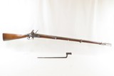 PA STATE MILITIA Antique MARINE WICKHAM Model 1816 FLINTLOCK MUSKET Contract Smoothbore Made in 1820 with BAYONET - 2 of 25