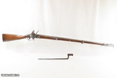 PA STATE MILITIA Antique MARINE WICKHAM Model 1816 FLINTLOCK MUSKET Contract Smoothbore Made in 1820 with BAYONET - Image 2 of 25