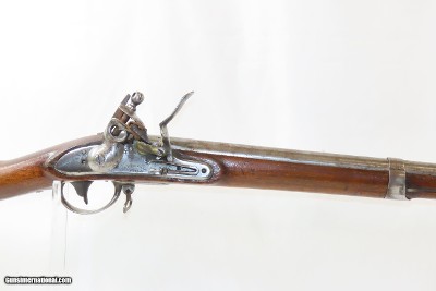 PA STATE MILITIA Antique MARINE WICKHAM Model 1816 FLINTLOCK MUSKET Contract Smoothbore Made in 1820 with BAYONET - Image 4 of 25