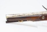 RULE BRITANNIA! ADMIRAL HOWE British FLINTLOCK Pistol by ELLIS .62 Antique
Ornately Engraved London Sidearm Late-18th Century - 17 of 17